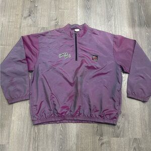 vintage 90's surf style pullover purple windbreaker
